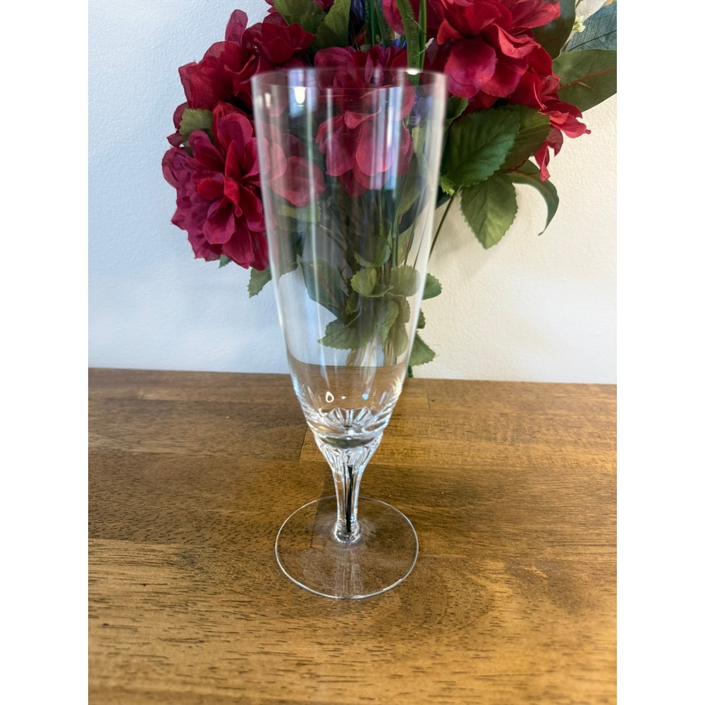 Vintage Belfor Exquisite Crystal Pilsner Glass Black Core Stem Replacement